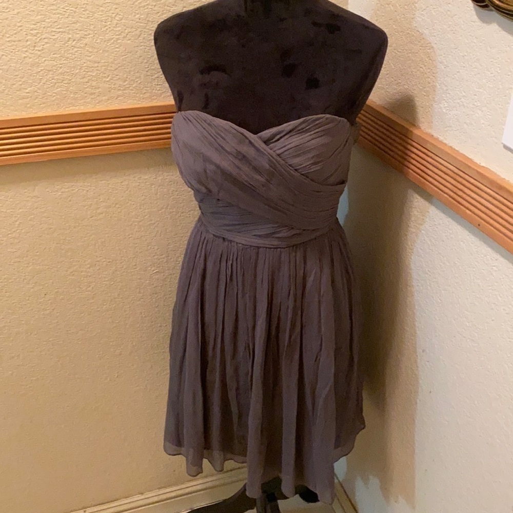 Gray strapless J crew dress!!